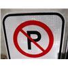 Image 2 : (2) Unused Reflective Aluminum “No Parking” Signs – 12x18”