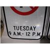 Image 3 : (2) Unused Reflective Aluminum “No Parking” Signs – 12x18”