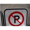 Image 4 : (2) Unused Reflective Aluminum “No Parking” Signs – 12x18”