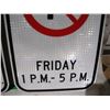 Image 5 : (2) Unused Reflective Aluminum “No Parking” Signs – 12x18”