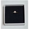 Image 2 : .925 Gold Coloured Sterling Ring w/ 1.0ct Round Brilliant Cut 6.5mm Moissanite Gemstone