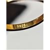 Image 8 : .925 Gold Coloured Sterling Ring w/ 1.0ct Round Brilliant Cut 6.5mm Moissanite Gemstone