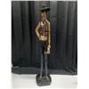 Image 1 : Vintage 3-foot tall "Stretch" cowboy sculpture produced by Austin Productions. (Broken/Damaged - See