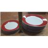 Image 2 : Mantles Regent Red white porcelain dinner plate made in China (8 Large Plate and 4 Small Plate)