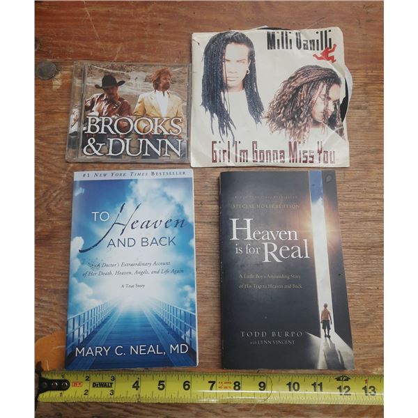 Collection of popular music and books.