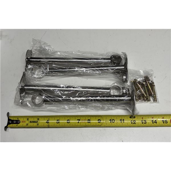 4pcs Stainless Steel Ceiling Mount Bracket for Curtain Rods/Ceiling Mounting Rail Rod Support Socket