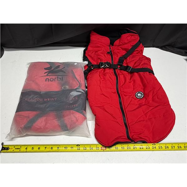 (2) Norbi Dog Red Vest. (Size 5XL)