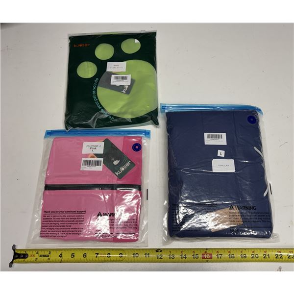 (2) Large and (1) 2XL Dog Vests. (All New)