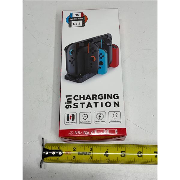 9-in-1 charging station for Nintendo Switch and Switch 2. (New)