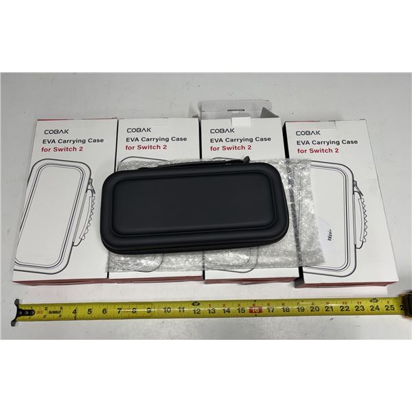 (4) Nitendo Switch 2 Black Case (New) with Glass Guard Inside.