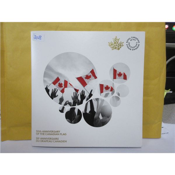 2015 50th anniversary of Canada flag 25 cent coin set