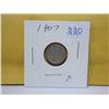 Image 1 : 1907 Canadian silver 5 cents