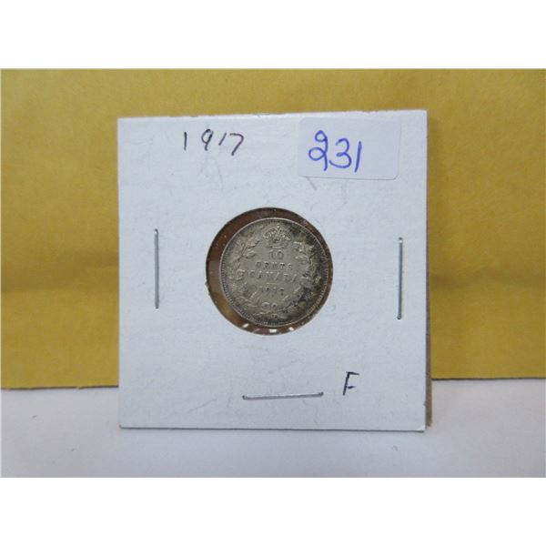 1917 Canadian silver 10 cents