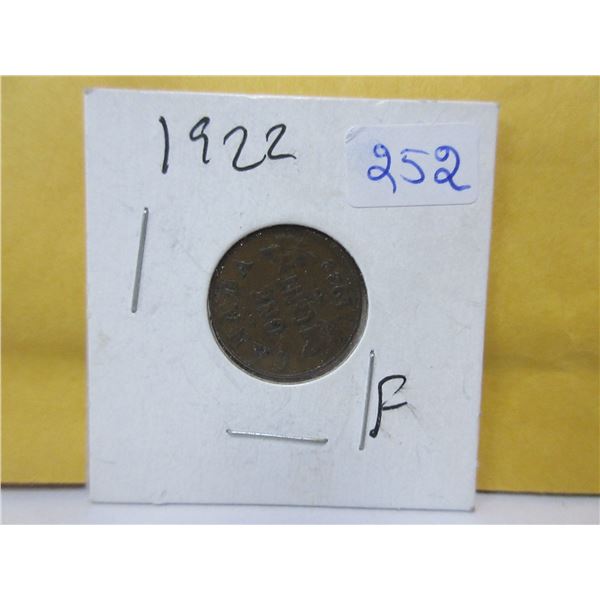 1922 Canadian small penny