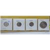 Image 1 : Lot of 4x2021 Canadian coins (3x10 cent- 1xcolored/ 1xnon-colored) and 50 cent coin