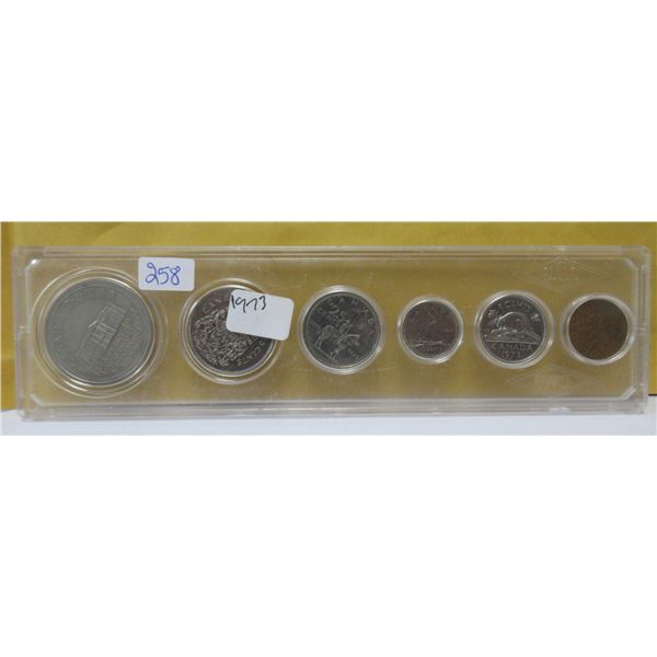1973 Canadian 6 coin-set in hard plastic case