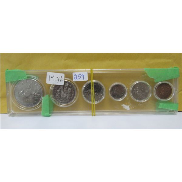 1976 Canadian 6 coin set in hard plastic case