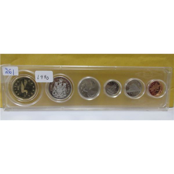 1990 Canadian 6-coin set in hard plastic case