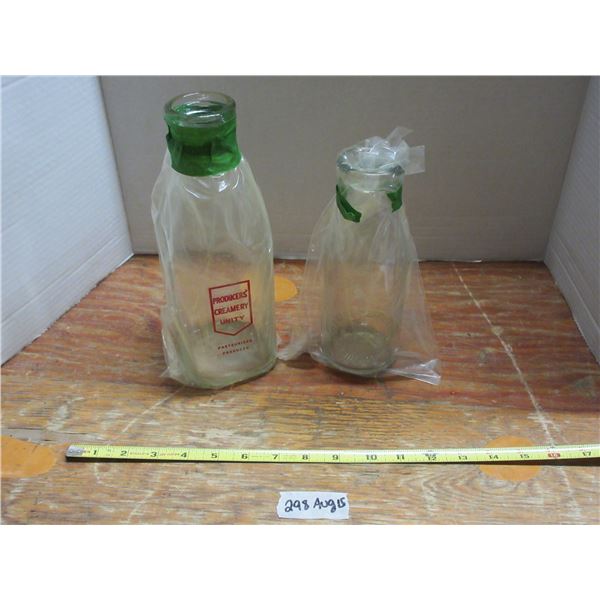 2 milk bottles
