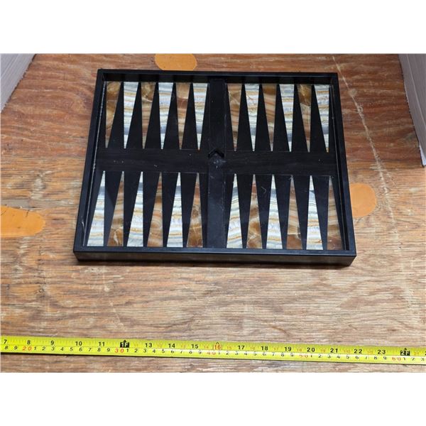 Stone backgammon board