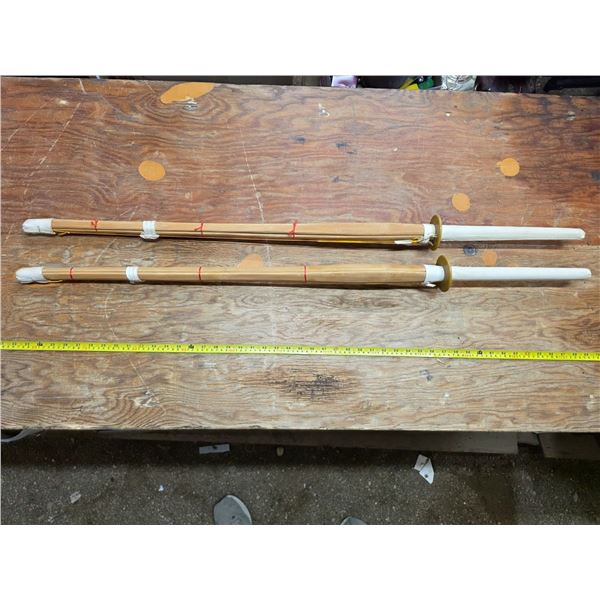 2 vintage kendo sticks- 48"L- good condition