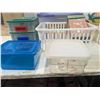 Image 3 : Plastic storage bins and drawers +