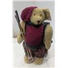 Image 1 : Vintage,  wind up, skiing stuffed bear