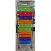 Image 1 : 10 tier plastic drawer cart, 15x13x36"