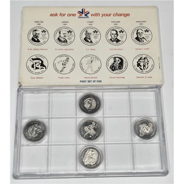 1978 Edmonton Commonwealth Games (5) Medallion Set