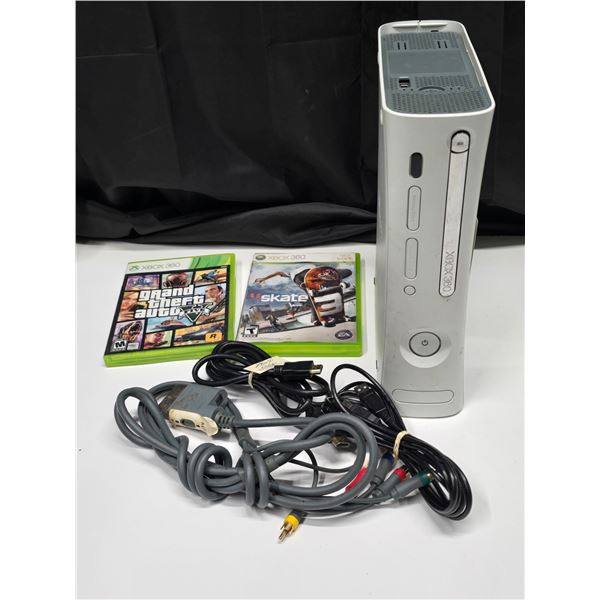 Xbox 360 **UNTESTED** w/ Cords and (2) Games (controller not included)