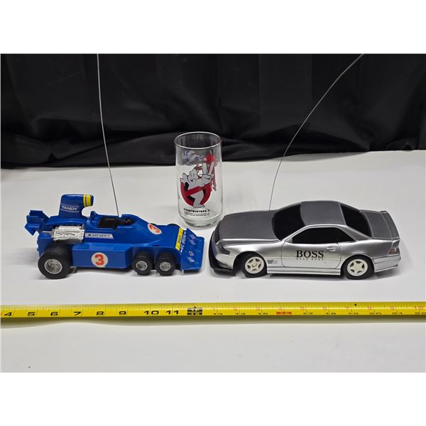 (2) Remote Control Cars **NO REMOTE, Ghostbusters Glass