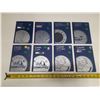 Image 1 : Unisafe Canada (2) 5 Cents, (2) 10 Cents, (2) 25 Cents, One Dollar, Two Dollar Empty Coin Binders.