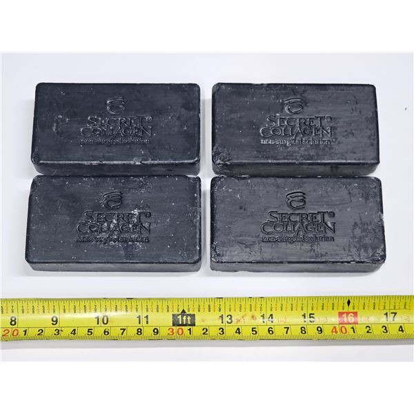 (4) Secret Collagen Black Mud Soap Bars