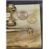 Image 4 : Desk Décor w/ Coins, $100 Reproduction Bank Note *COPY*