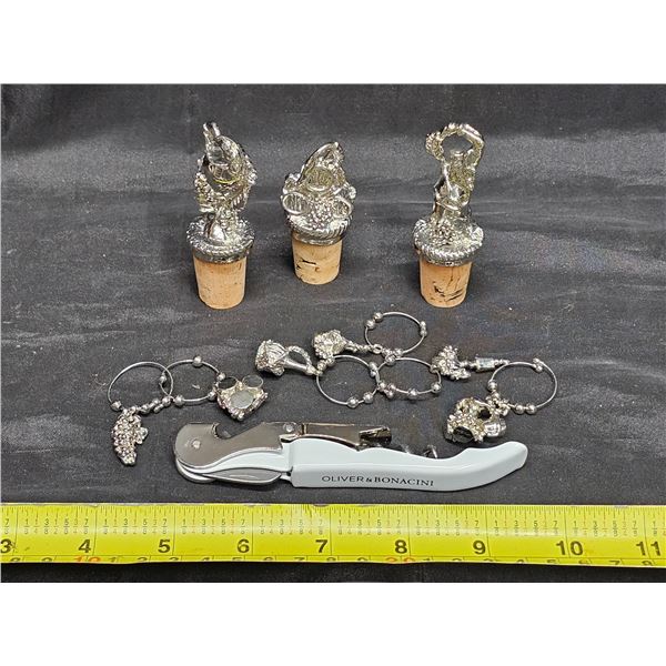 Wine Lot – Corks, Charms, Opener