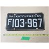 Image 1 : 1960 Sask License Plate (Farm)