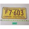 Image 1 : 1967 Sask License Plate (Farm)