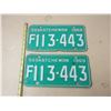 Image 2 : Pair of 1969 Sask License Plates (Farm)
