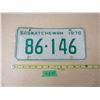 Image 1 : (1) 1970 Sask License Plate
