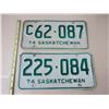 Image 2 : (2) 1974 Sask License Plates
