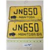Image 1 : Pair of 2964 Manitoba License Plates