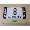Image 1 : 1913 Sask Livery License Plate Ename (Copy) (Low Number)