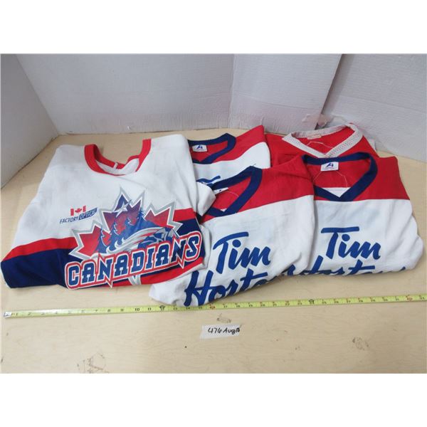 (5) Tim Hortons Game Used Sweaters Various Size