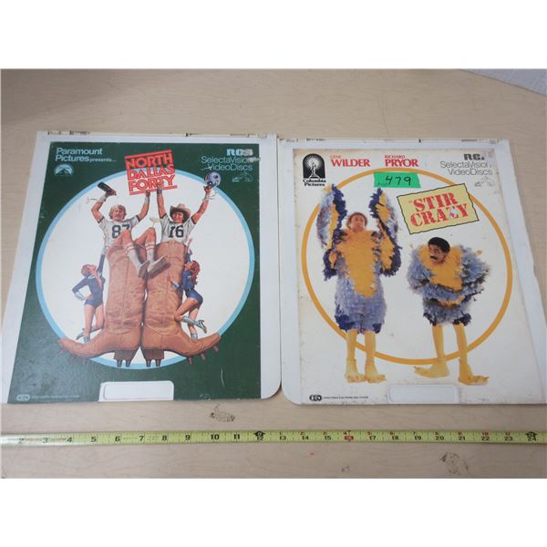 (2) Selecta Vision Videos Discs StirCrazy North Dallas Forty
