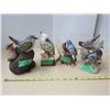 Image 1 : (4) Bird Figures , Ceramic Parrot, Robin