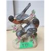 Image 5 : (4) Bird Figures , Ceramic Parrot, Robin