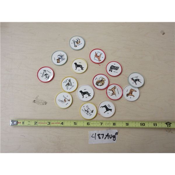 (15) Hunter Potato Chips Dog Coins