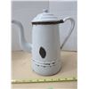 Image 2 : White Enamel Kettle 10'' Tall