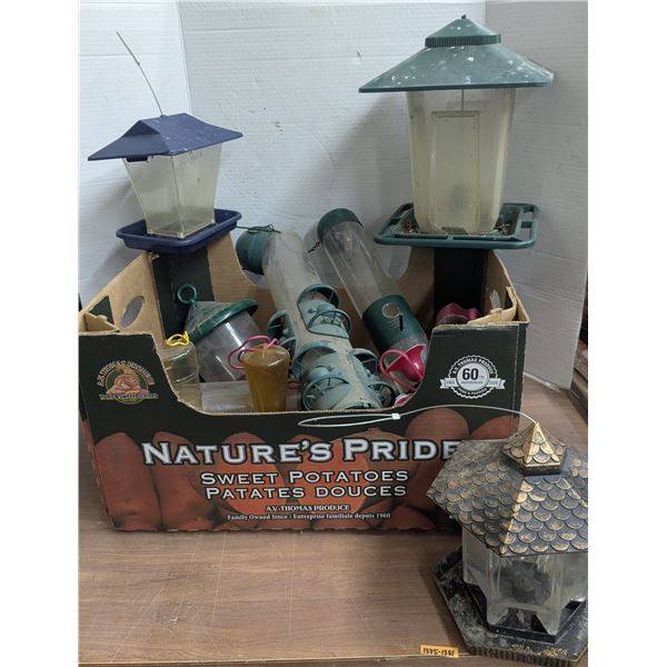 Assorted bird feeders