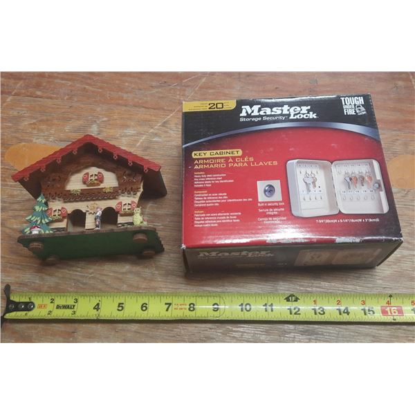 Master Lock 7131D Key Storage Cabinet (New) and Wall Hanging House.